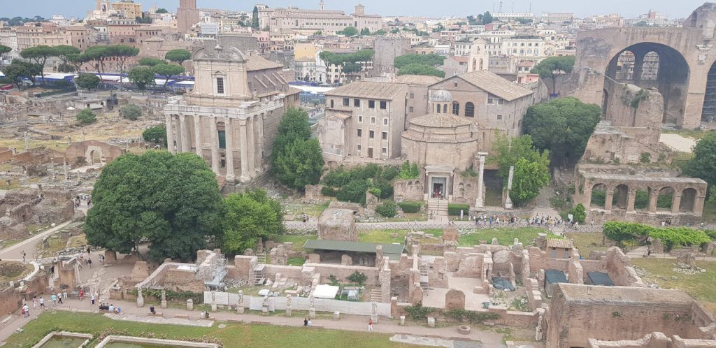 Blick vom Palatin auf das Forum Romanum